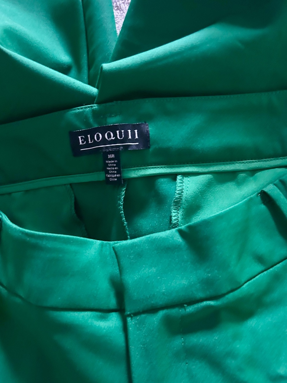 NWT Eloquii Vibrant Emerald Green Pencil Pants